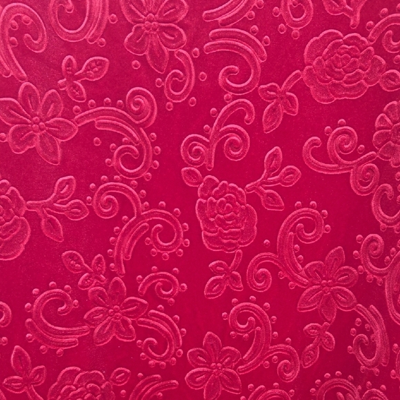 Ruby Rd Elegant Red Velvety Floral Tunic - Picture 7 of 16